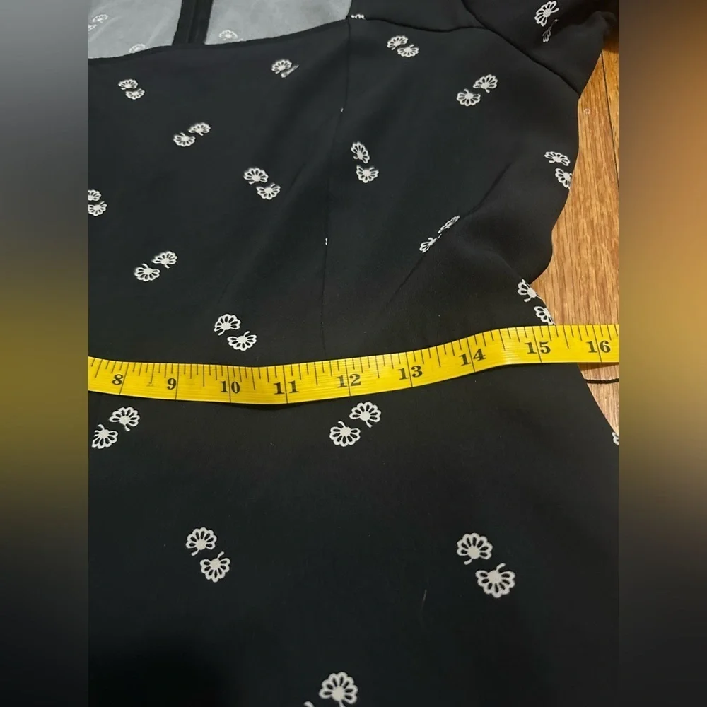 Ann Taylor Black and White Floral Romper
